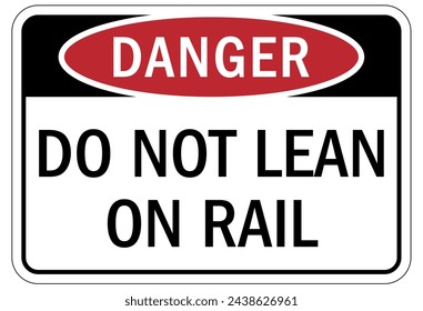 Railroad safety sign and labels