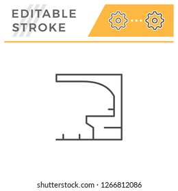 Railroad station line icon