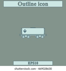 Railroad tank icon.