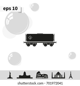 Railroad tank icon.