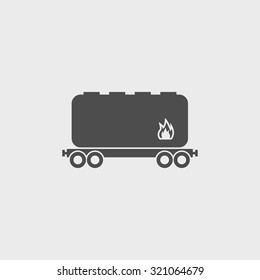 Railroad tank icon. Flat design style eps 10