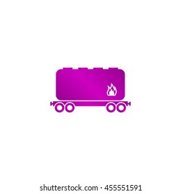 Railroad tank icon. Flat design style eps 10