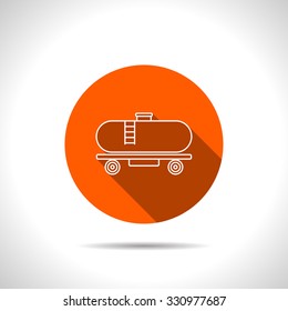 Railroad tank vector icon