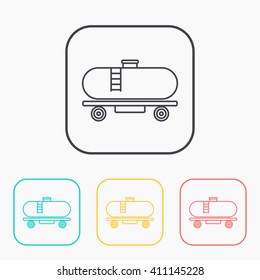 Railroad tank vector icon