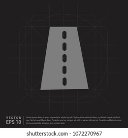 Railroad track icon - Black Creative Background