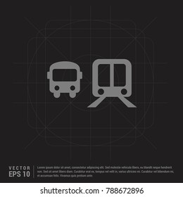 Railroad track icon - Black Creative Background