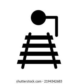 Railroad Track Icon Design Transportation