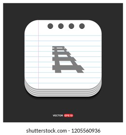Railroad track icon - Free vector icon