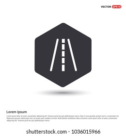Railroad track icon Hexa White Background icon template