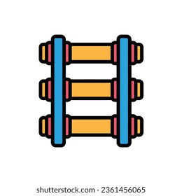 Railroad Track Icon Vector Illustration