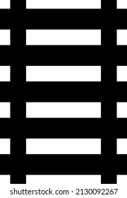 Railroad track isolated vector silhouette.