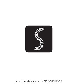 Railroad Track Logo Forming The Letter S.vector Illustration Design Template.