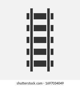 railroad track. vector Simple modern icon design illustration.