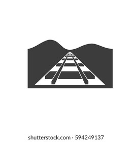 railroad tracks icon