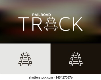 Railroad Tracks Icon/Logo, Monoline Concept