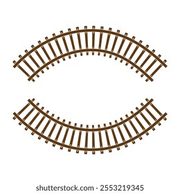 Plantilla de diseño de ilustración de símbolo de Vector de logotipo de Pistas de ferrocarril