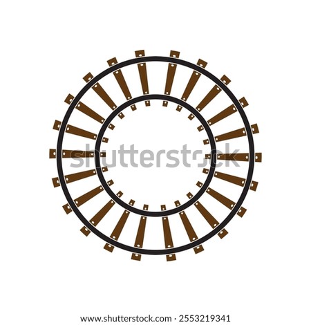 railroad tracks logo vector icon symbol illustration design template
