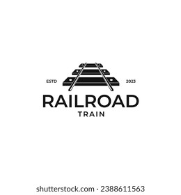 Railroad Tracks Train Logo Design Concept Vector Illustration Symbol Icon