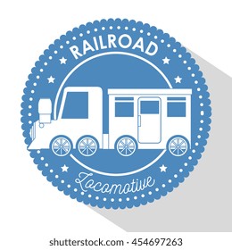 railroad train isolated icon design, vector illustration  graphic 