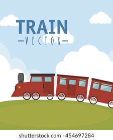 railroad train isolated icon design, vector illustration  graphic 