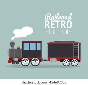 railroad train isolated icon design, vector illustration  graphic 
