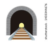 Railroad tunnel vector design illustration isolated on white background