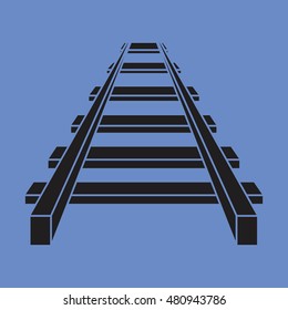 Railroad vector icon , railway icon