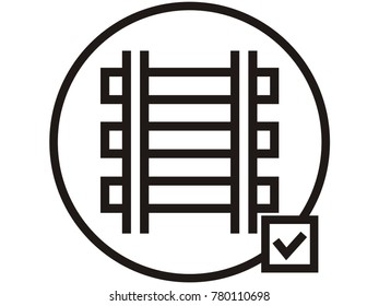 railroads checklist icon design vector