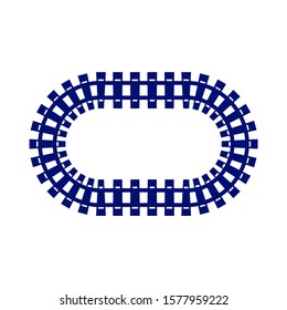 Railroads Design Vector, Railroads Design Template, Icon Symbol, Illustration