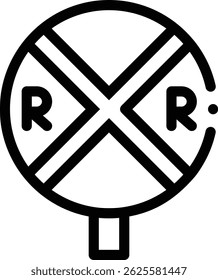 ícone rails. Design De Estilo Linear Fino Isolado Em Plano De Fundo Branco