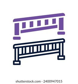 rails icon. vector dual tone icon for your website, mobile, presentation, and logo design.