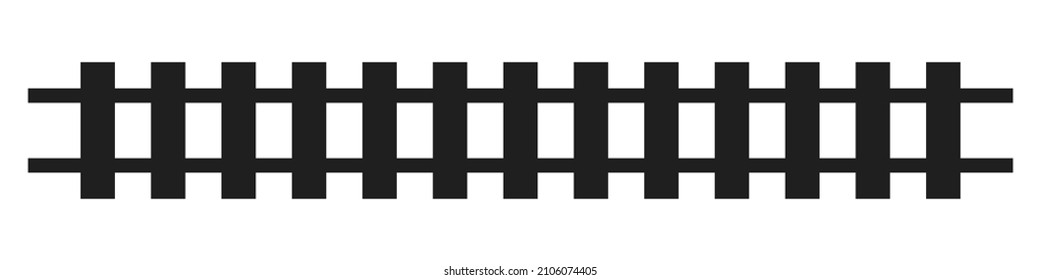 Rails and ladders silhouette icon. Vector.