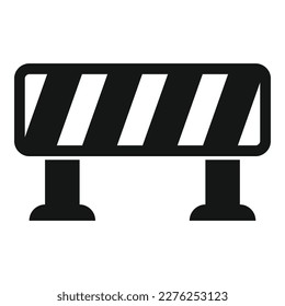 Railway barrier icon simple vector. City station. Travel ticket