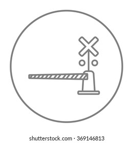 Railway barrier line icon.