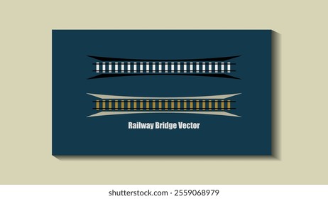 Railway bridge vector design graphic art