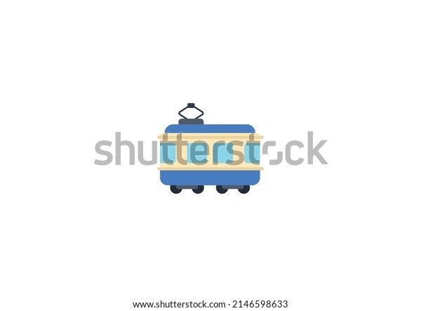 Railway\
Car Vector Isolated Emoticon. Railway Car\
Icon