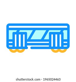 railway carriage color icon vector. railway carriage sign. isolated symbol illustration