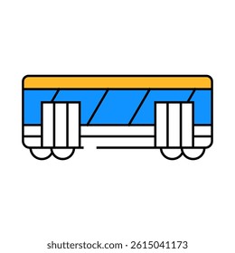 railway carriage line icon vector. railway carriage sign. isolated symbol illustration