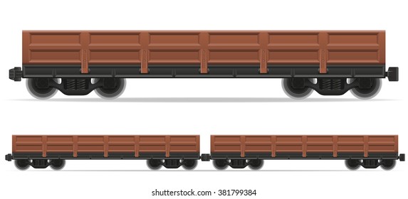 railway carriage train vector illustration isolated on white background