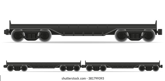 railway carriage train vector illustration isolated on white background