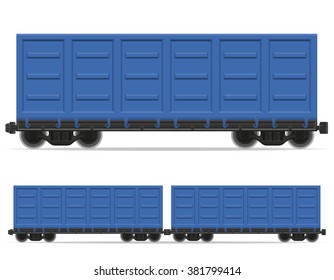 railway carriage train vector illustration isolated on white background