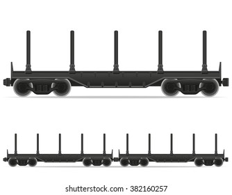 railway carriage train vector illustration isolated on white background