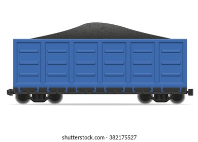 railway carriage train vector illustration isolated on white background