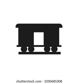 Railway carriage vector icon