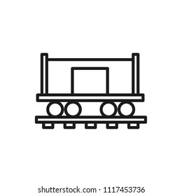 Railway carriage vector icon