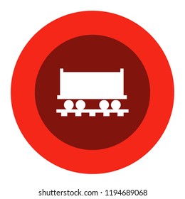 Railway carriage vector icon