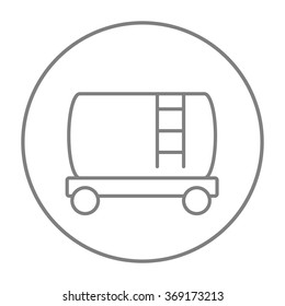 Icono de la línea de cisterna de ferrocarril.