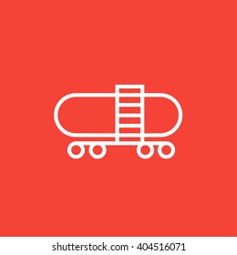 Railway cistern line icon.