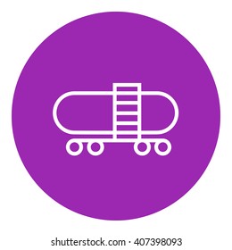 Railway cistern line icon.