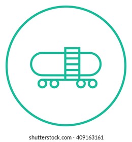 Icono de la línea de cisterna de ferrocarril.